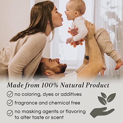 Amber Teething Toy – Little Bamber Is A Natural Amber And Rubber Giraffe Teething Toy For Natural Teething Comfort – Comforting Texture Teething Toy For Sore Gums – Teething Necklace Alternative #TOP1