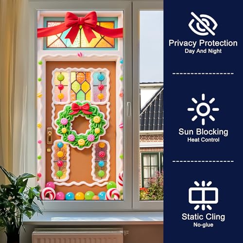Vinilo decorativo para puerta navideña 17.7 x 39.3 pulgadas miniatura 2