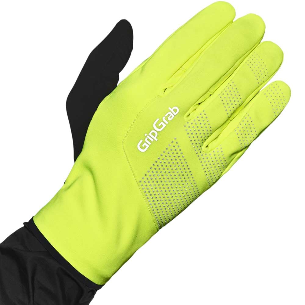 GripGrab Ride Windproof Midseason Padded Touchscreen Cycling Gloves Full Finger Breathable Bicycle Black Hiviz Winter - Guantes Ciclismo Invierno Unisex Adulto