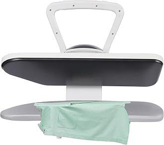 Large Steam Iron Press with LED Touch Screen,1600W Compact Ironing Steam Press with 5 Fabric Settings,Digital Steam Press for Home Business (White), AK2-9697