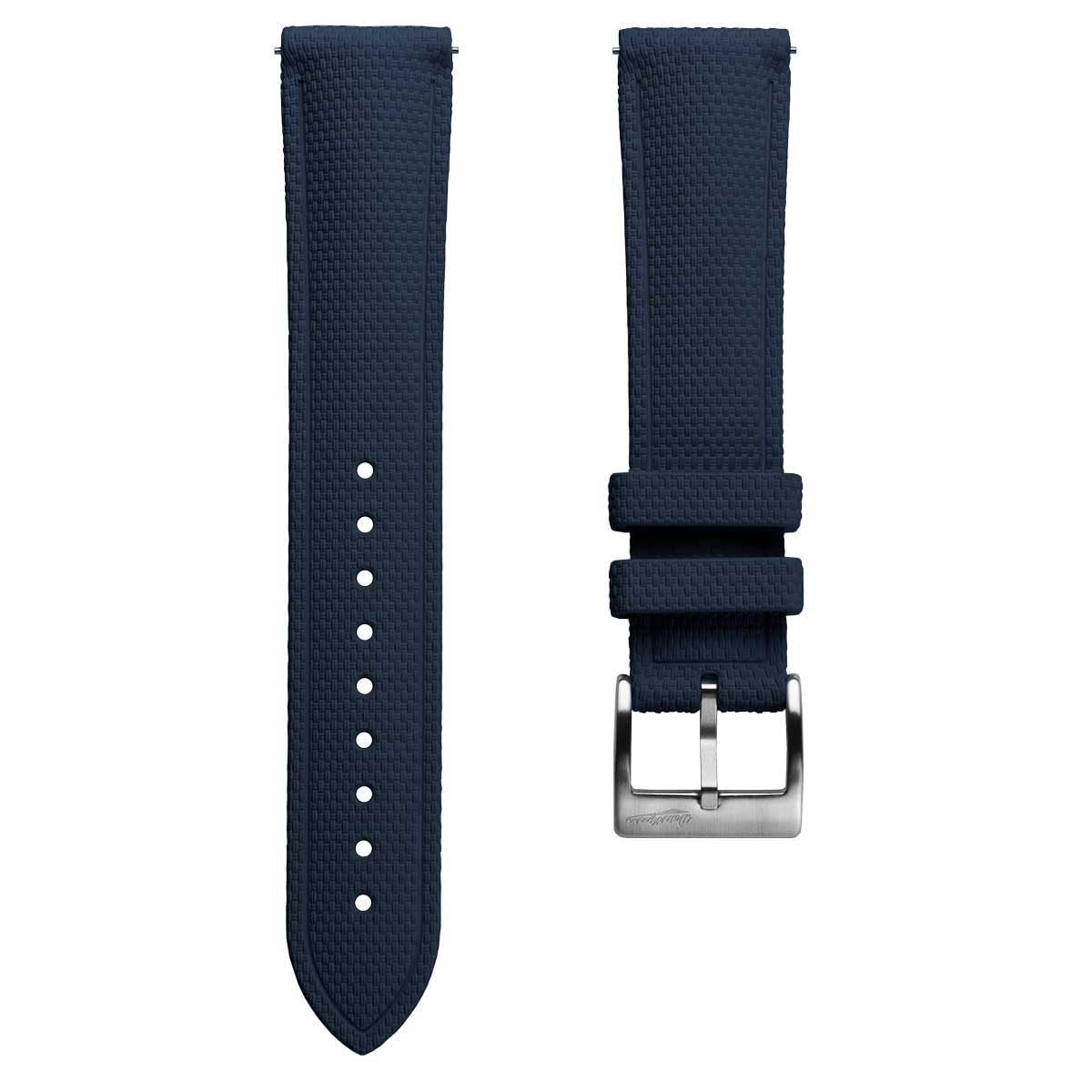 WatchGecko Breakwater FKM - Correa de goma para reloj, textura de tela moldeada, impermeable, resistente a los rayos UV, para relojes de buceo y deportes, multicolor, 18 mm, 19 mm, 20 mm, 21 mm, 22 mm