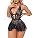 LEBENSWERT Dessous Damen Sexy Unterwäsche Sexy Dessous Damen für Sex Spitze mit Rockzipfel Dessous Sexy Set Transparent Bodysuit Lingerie Erotische Negligees(M, Schwarz) TRANSPARENT MIT günstig Kaufen-LEBENSWERT Dessous Damen Sexy Unterwäsche Sexy Dessous Damen für Sex Spitze mit Rockzipfel Dessous Sexy Set Transparent Bodysuit Lingerie Erotische Negligees(M, Schwarz)