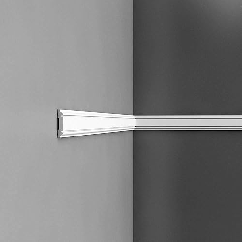 Orac Decor Moldura de panel PX144 de 1-78 pulgadas de alto x 78 pulgadas de largo (paquete de 11), color blanco