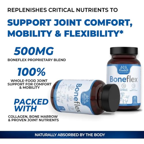 Lonvera Boneflex Glucosamine Chondroitin MSM Turmeric Joint Support Supplement with Grass Fed Bone Marrow and Collagen - Joint Supplements for Men and Women, 60 Capsules - Image 3