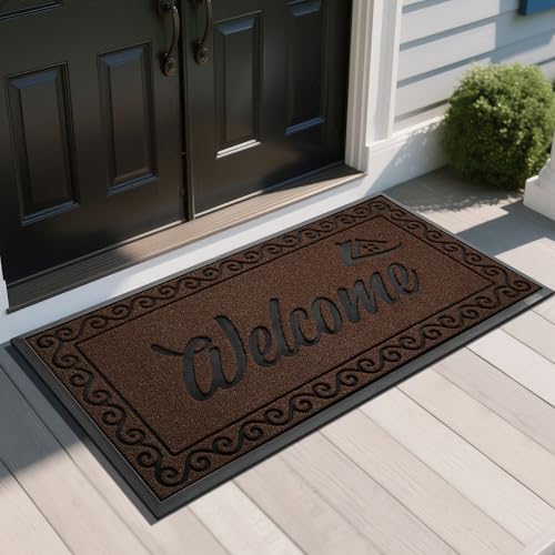 Yimobra Welcome Mat, Heavy Duty Sturdy Door Mats for Home