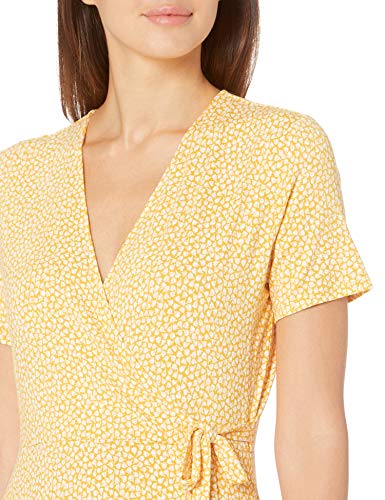 Image of Amazon Essentials Women's Short Sleeve Faux-Wrap V Neck Dress