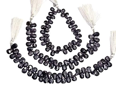 Lépidolite naturelle violette perles poire briolette pour fabriquer un cadeau personnalisé