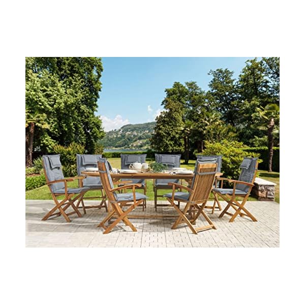 Patioco Gartenset Maui Akazienholz 8-Sitzer Hellbraun