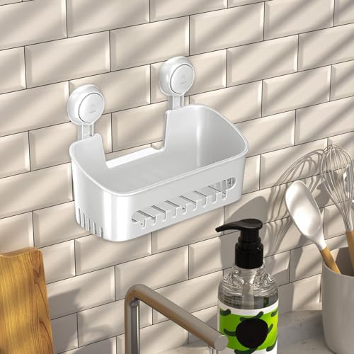 Panier de rangement de douche à ventouse sans perçage pour WC, cuisine et hôtel - 3