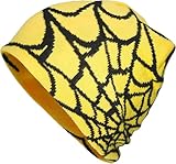 MESU Unisex Knitted Beanie Hat Hip Hop Cap Slouchy Skull Cap for Women Men Yellow Black