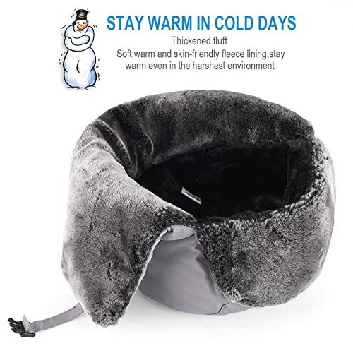 Image of mysuntown Winter Hats for Women Men Trapper Ushanka Hat with Ear Flaps
