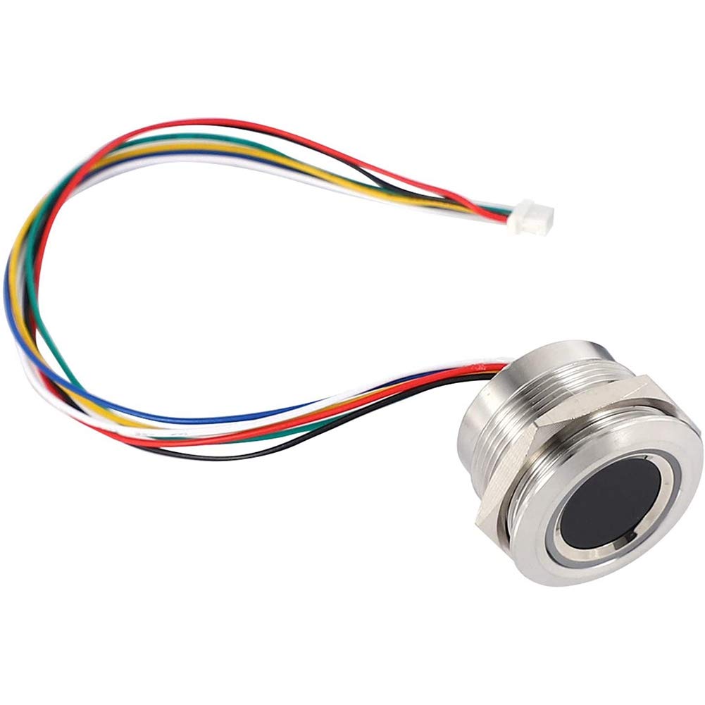 K202 DC12V placa de control de huellas dactilares de baja potencia + Módulo de huellas dactilares R503 Módulo de Reconocimiento de huellas dactilares redonda