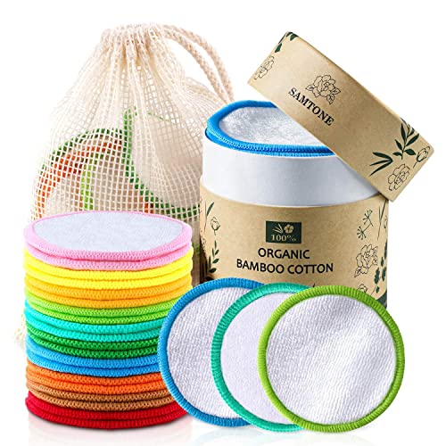 Samtone Reusable Makeup Remover Pads 20 Pack with Cotton Laundry ...