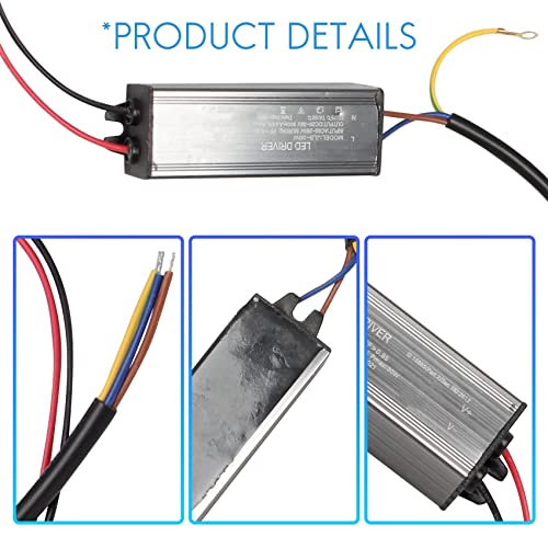 Controlador de LED de 30W con corriente constante y transformador impermeable, pack de 4 5