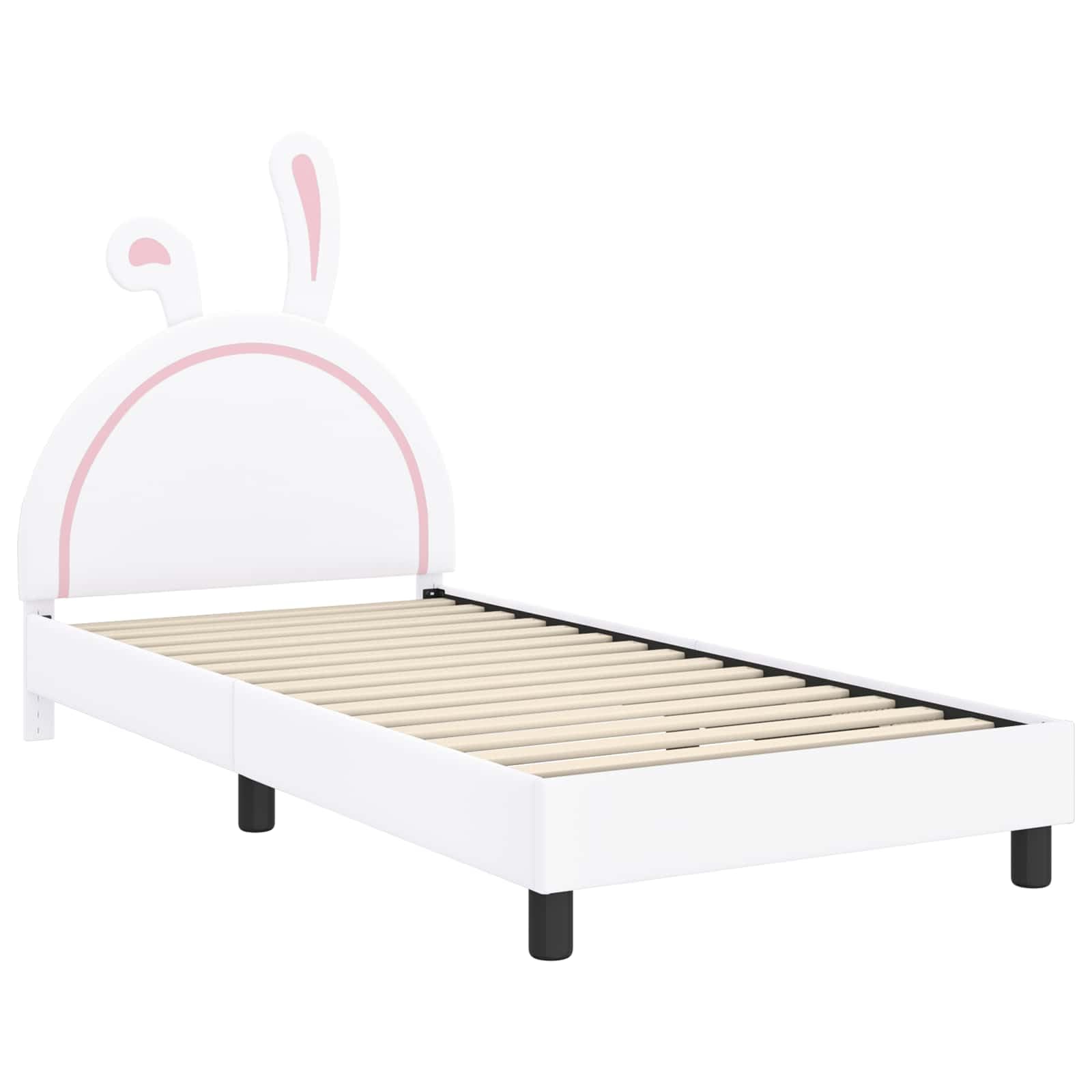 IKAYAA Cama para Niños 80 x 200 cm Estructura de Cama Infantil para Dormitorio Blanco Type-2