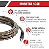 Simpson Cleaning 41028 Monster Series 4500 PSI Pressure Washer Hose, Cold Water Use, 3/8 Inch Inner Diameter, 50-Foot, Brown