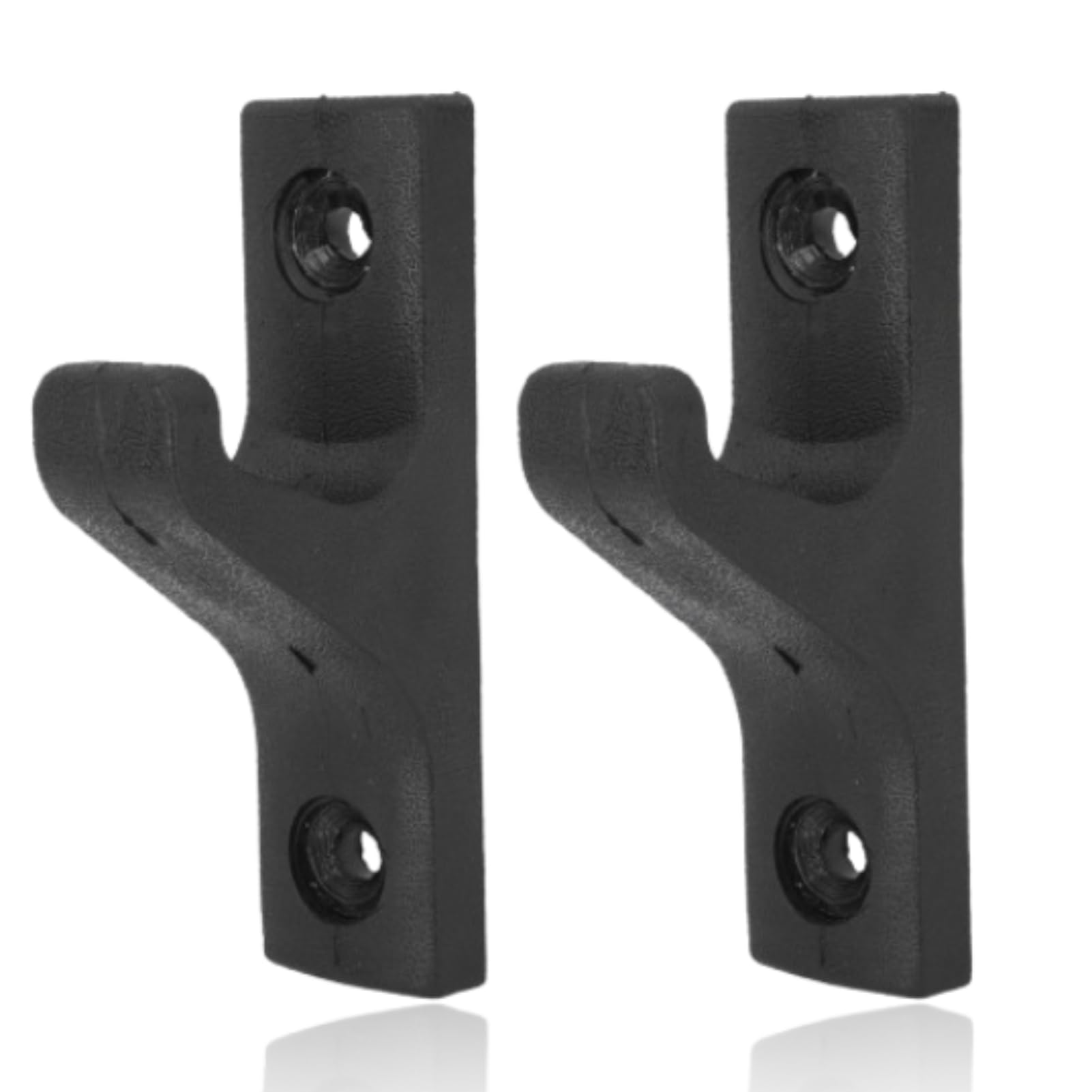 2pcs Barbell Holder, 7.56 x 2.13in Wall Mounted Barbell Rod Storage Rack Plastic Thickened Weight Bar Bracket Support for Fitness Home Gym