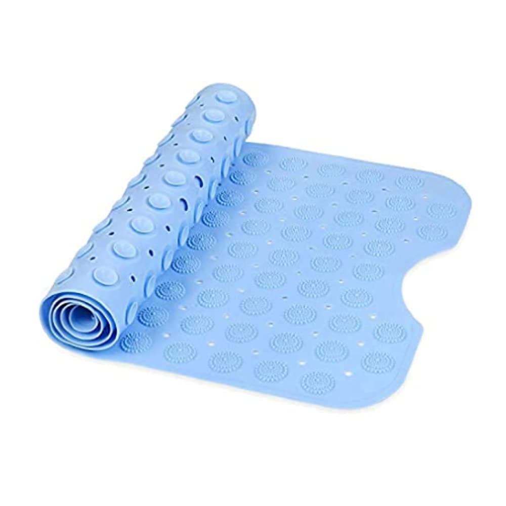 MSA Anti-Slip & Skid Bathroom Floor Mat | Bath Carpet with Suction Cups | Rubber Bath Mat for Bathtub and Shower | Bathtub Mat | Shower Rug (Multicolor, Set of 1)