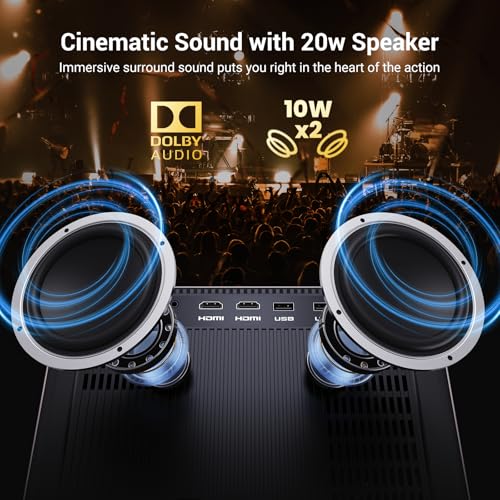 HAPPRUN 2000 ANSI Netflix Officially Licensed 4K Full HD Outdoor Projector の商品画像 5