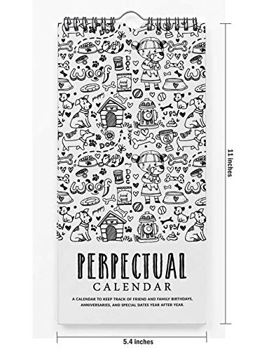 INKDOTPOT Afdrukken Rustieke Eeuwigdurende Kalender Verjaardag Muur Opknoping Verjaardag Speciale Evenement Herinnering… - Image 4