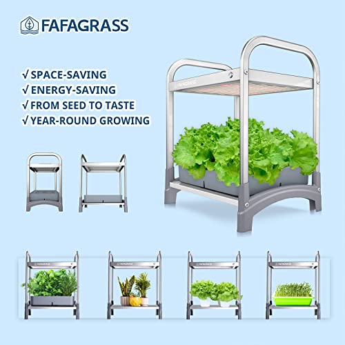 FAFAGRASS Hydroponics Growing System 12 Pods Stackable Indoor Garden with 6L Removable Tank, Hydroponic Garden with Aeration Pump, 17’’ Height Smart Indoor Herb Garden with Grow Light for Kitchen - Image 6