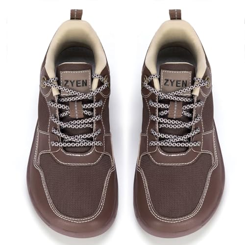 Image of ZYEN Mens Barefoot Shoes Wide Toe Box Trail Running Sneakers Zero Drop Non-Slip Extra Wide Width Walking Shoes Minimalist Wrestling Sneakers Gym Trainer