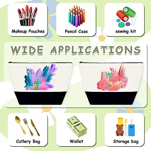 Beclumas WY- DIY BAGS 10 Pack 9"X 5.5 Inch Sublimation Blanks Cosmetic Bags,Pencil Bag, Bulk Multi-Purpose Diy Heat Transfer Makeup Bags thumb #3