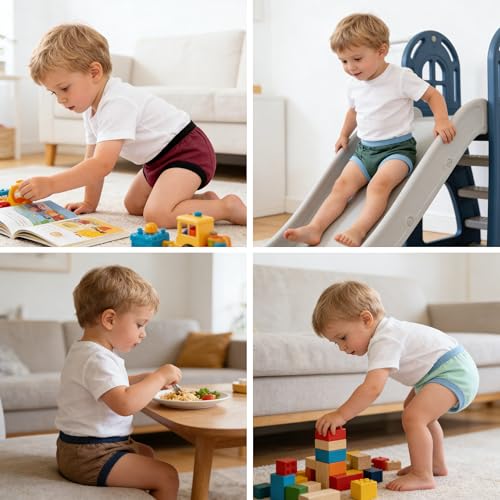 Image of BIG ELEPHANT Potty Training Underwear, 100% Cotton Absorbent Unisex Toddler Pee Pants for Boys Girls