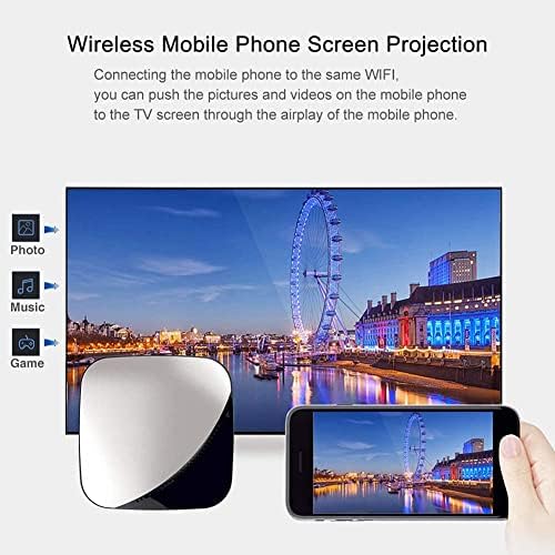Android TV BOX, Android 9.0 4GB RAM/64GB ROM RK3318 Quad-Core Support 2.4G/5.0G WIFI Ethernet 10/100M DLNA 3D 4K Smart BOX