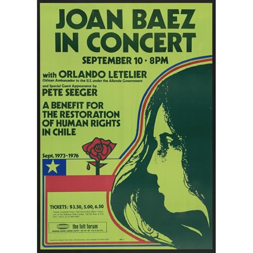 Joan Baez Vintage Concert Poster Print