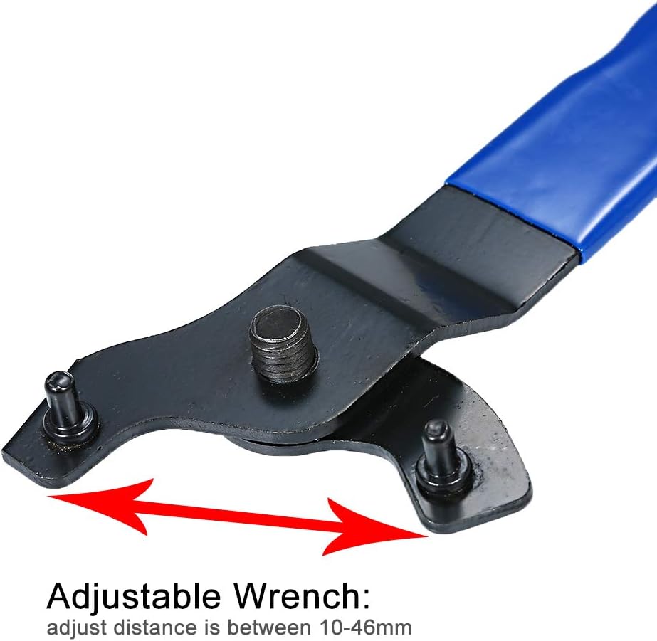 2Pcs Angle Grinder Wrench, Adjustable Pin Spanner, Ergonomic Handle, Carbon Steel