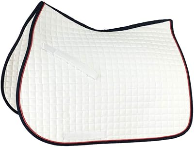Horze River Allround Saddle Pad - Size:Full Color:White/Eclipse Blue
