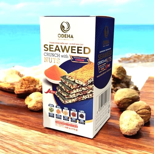 Image of Combo - Spicy Cheese Seaweed Nuts and Cheese Seaweed Nuts - Rong Bien Vi Pho Mai Cay and Rong Bien Vi Pho Mai - 4 Oz per Box with 2 Boxes per Order