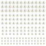 2800 Pieces Self Adhesive Pearl Stickers, 4 Size Flat Back Pearls Sticker Hair Gems Accessories Pear