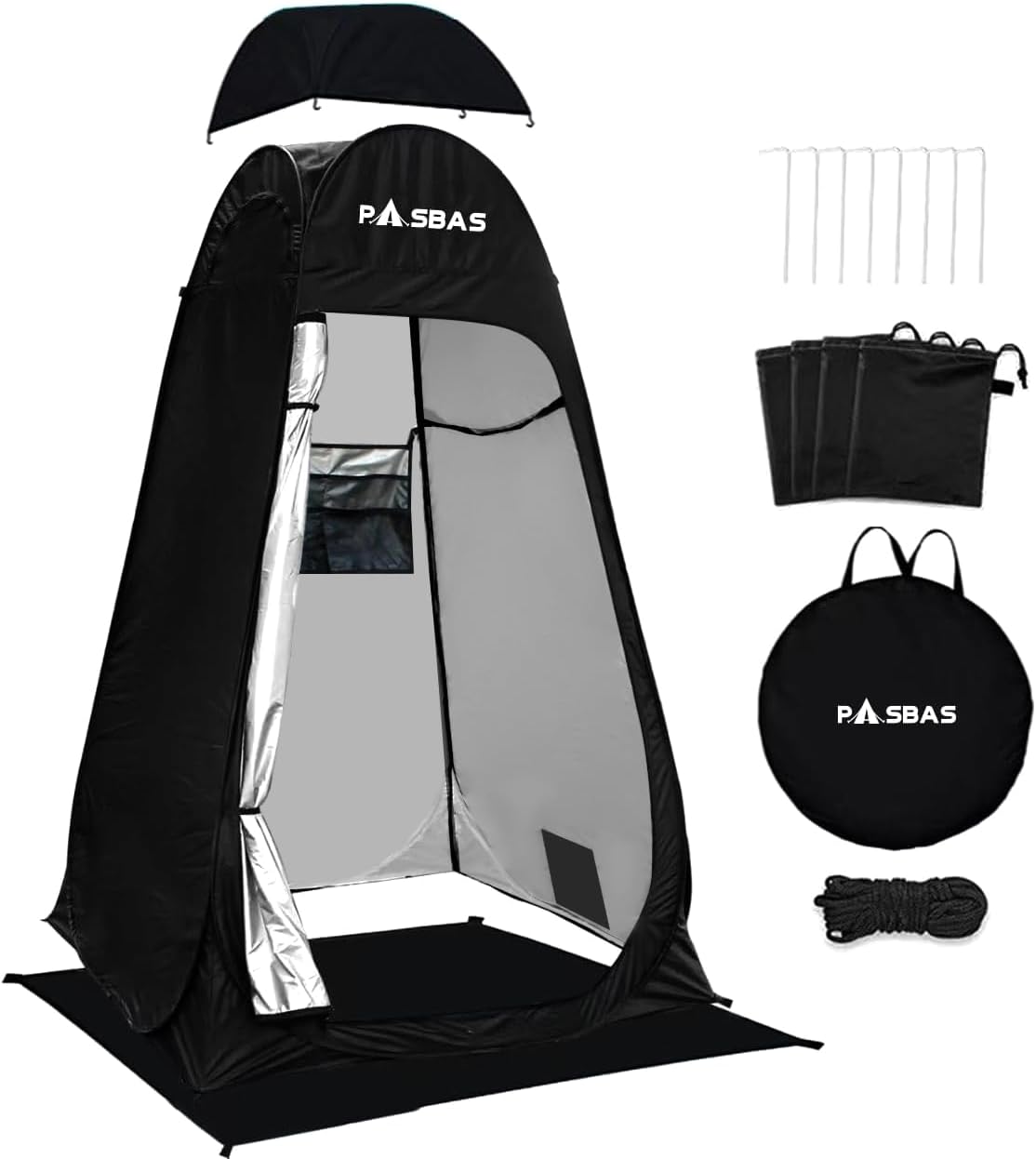 Pop Up Privacy Shower Tent with Carry Bag, Portable Outdoor Toilet Changing Dressing Room,Easy Set with rain shelter, Instant Dressing Bathroom for caming, Hiking, Fishing,UPF 50 & Waterproof,