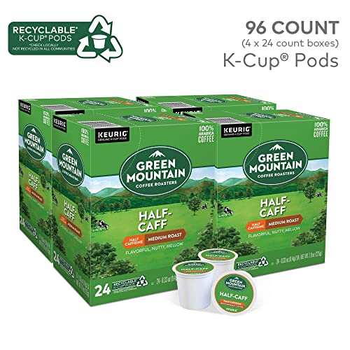 Green Mountain Half-Caff Coffee K-Cups, 96/Carton #TOP2