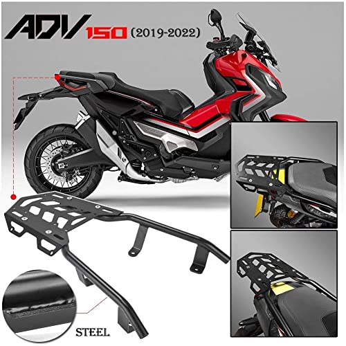 Motorcycle Rear Luggage Cargo Rack Extended Shelf Bar Carrier Top Mount Bracket Plate Kit Rear Passenger Grab Bar Seat Side Hand Rail Tail for H.onda ADV 150 ADV150 ADV-150 2019 2020 2021 2022 2023