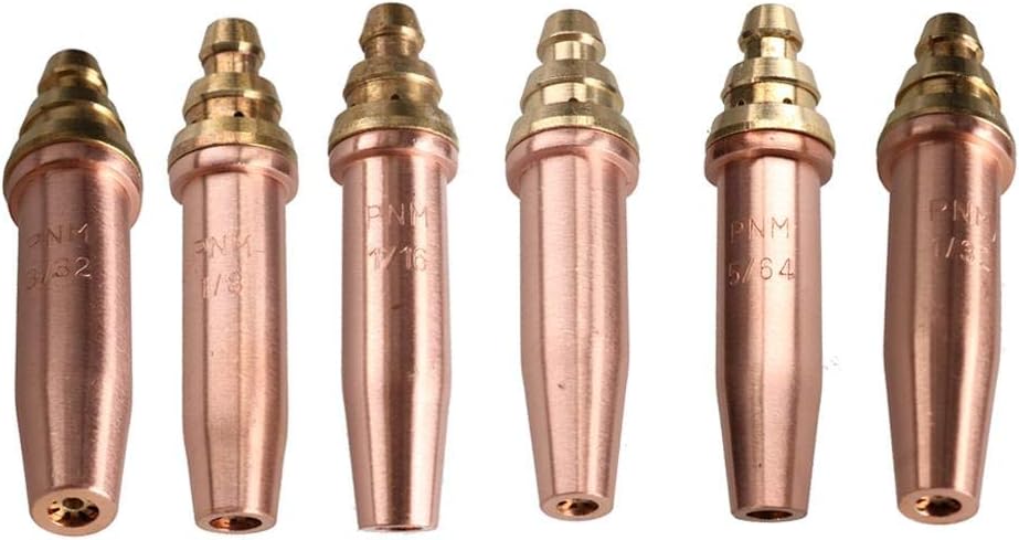 PNM Oxy Propane Gas Cutting Nozzle Tip Standard length 1/32"-1/8" 3-300mm 6pk
