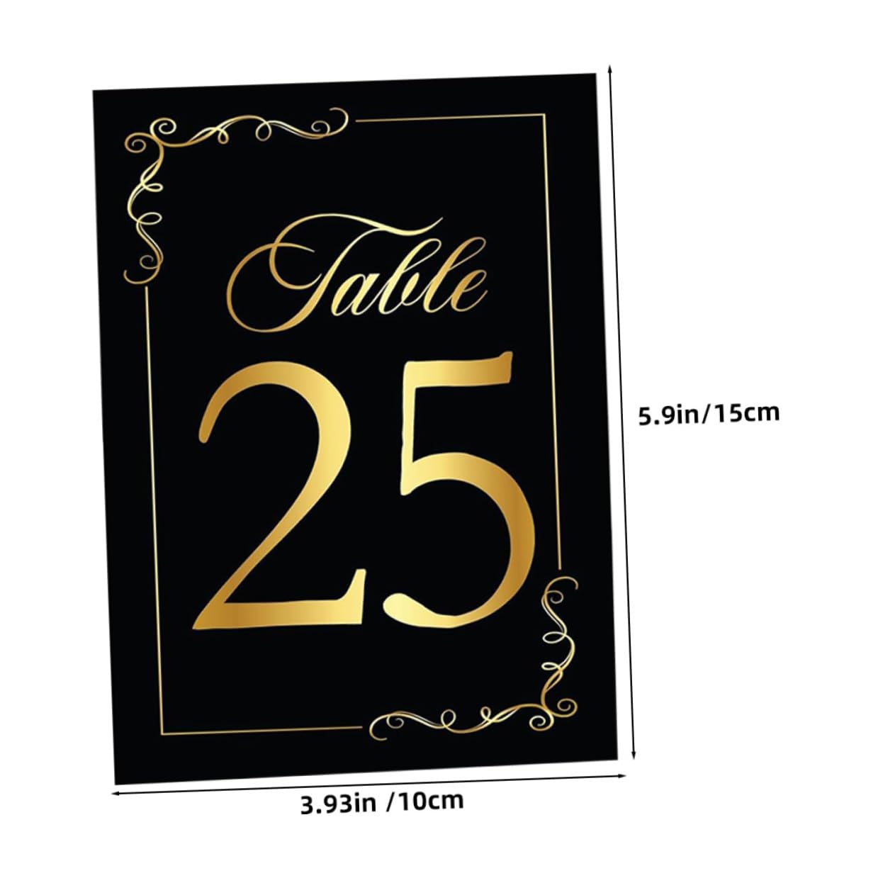 COLLBATH Gruppentischkarten Elegante Tischkarten aus Papierkarton 30 Stück Tischnummern für Hochzeit und Hauswarming Schwarz Stabil