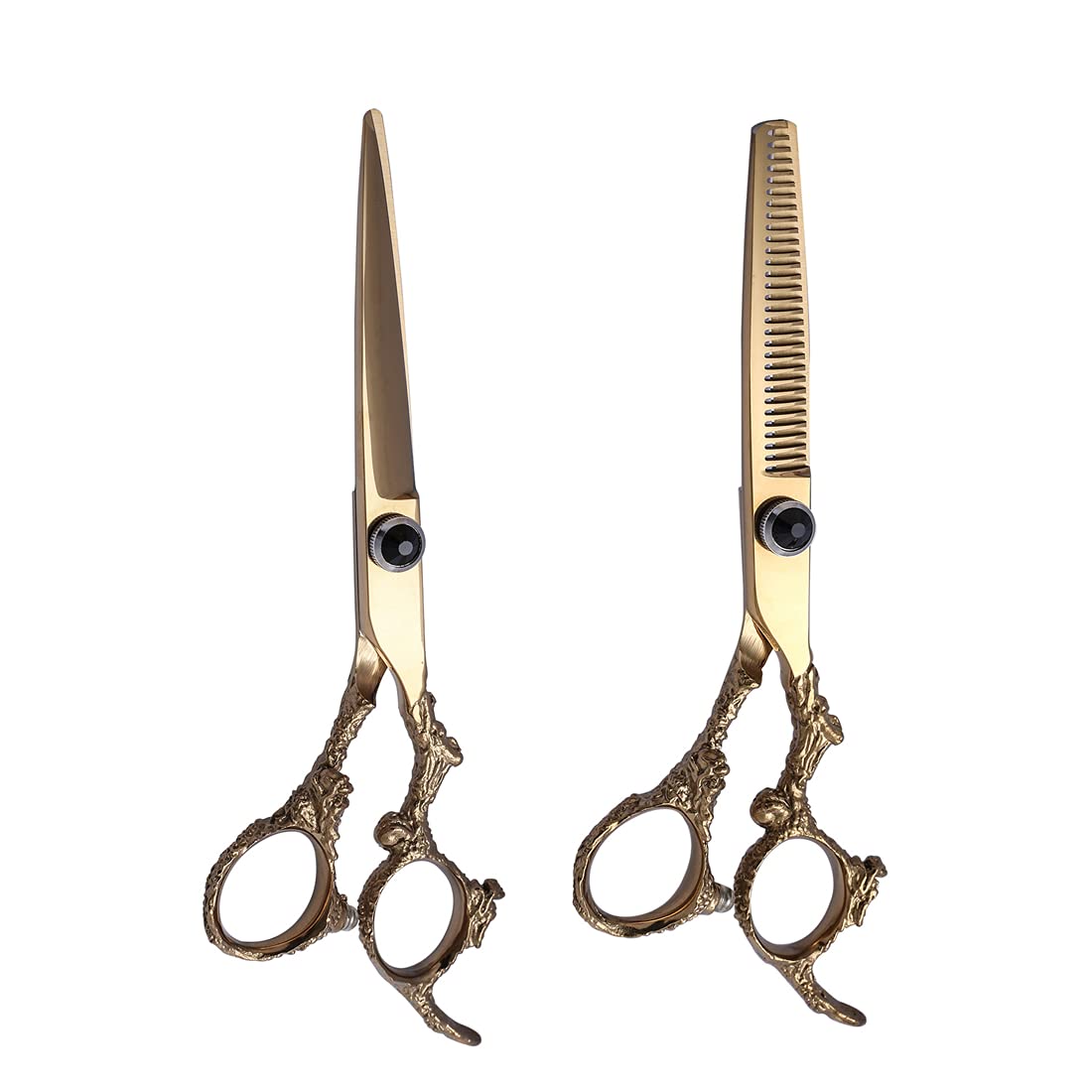 Conjunto de Tijeras de peluquería Profesional de 6.0 Pulgadas, Conjunto de Tijeras de Corte de Pelo de 10 pcs, para barbero, salón, hogar, luz y Afilado