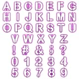 40 Pcs Alphabet Cookie Cutters and Number Cookie Cutters Set - A to Z & 0-9 Food Safe Plastic Letter Cutter for Fondant, Cookies, Pancakes | DIY Baking, Cake Decorating Tool Kit for Kids & Adults
