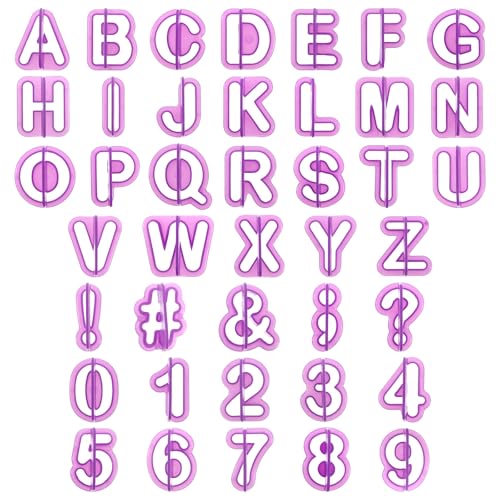 40 Stück Buchstaben Ausstecher Set Mit Buchstaben Und Zahlen & Satzzeichen Fondant Ausstecher Kekse Und Pfannkuchen Ausstechformen Für Diy Back Zubehör Torten Dekorieren