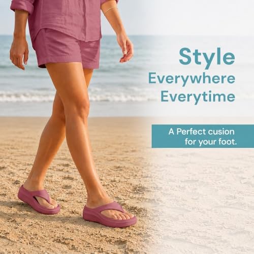Image of ORTHO JOY Orthopedic Slippers for Women | Soft Cushioned EVA Flip Flops with Arch & Heel Support | Lightweight Anti-Slip Platform Thong Slides for Daily Wear, Indoor & Outdoor