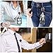 Retractable Badge Holders with Detachable Lanyard, Funny Id Card Holder Keychain Vertical ID Protector Clips, Fashionable Name Tags Clips with Heavy Duty Badge Reel