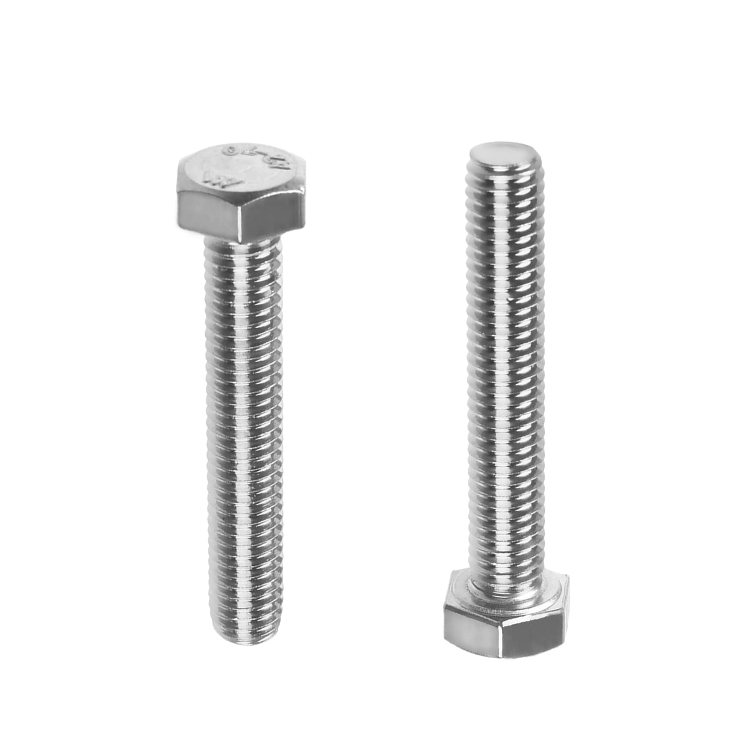 METALLIXITY M5-0.8x8mm Hex Bolts - 30Pcs 304 Stainless Steel Machine Screws