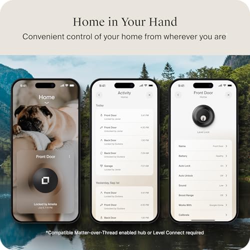 Locks Level Lock Smart Lock – World’s Smallest, Most Beautifully Designed Matter-Over-Thread Deadbolt – Level App for iOS & Android | Works with Apple Home (Matte Black) Official SmartThings Catalog Locks Level Lock Smart Lock – World’s Smallest, Most Beautifully Designed Matter-Over-Thread Deadbolt – Level App for iOS & Android | Works with Apple Home (Matte Black) Official SmartThings Catalog