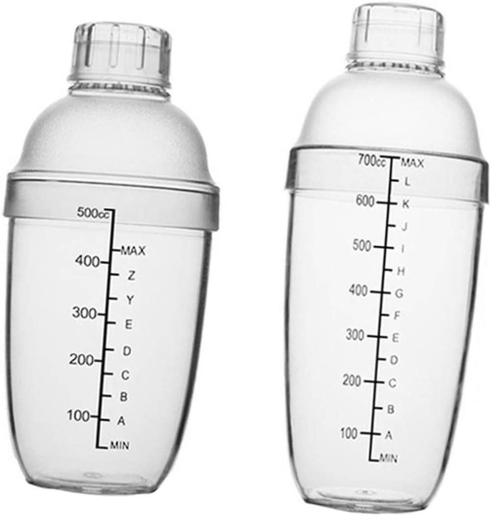 LIFKOME Scale Printed Glass Antifreeze Cup Insulated Shaker for Mixed Drinks Slushy Maker Milk Tea Tool