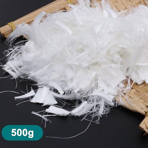 Polypropylen Faser, Polyfasern 12 mm für Beton Mörtel Gips, Polymerfasern Verstärkung Widerstand, Verhindert Rissbildung Reduziert Schrumpfung, Homogene Verteilung der Mischung