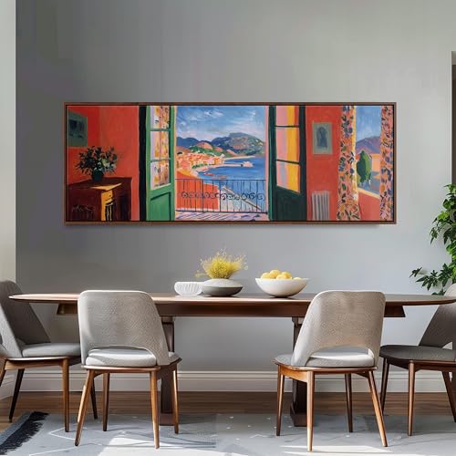 Tableau Matisse grand format horizontal de 40x120 cm avec cadre en bois