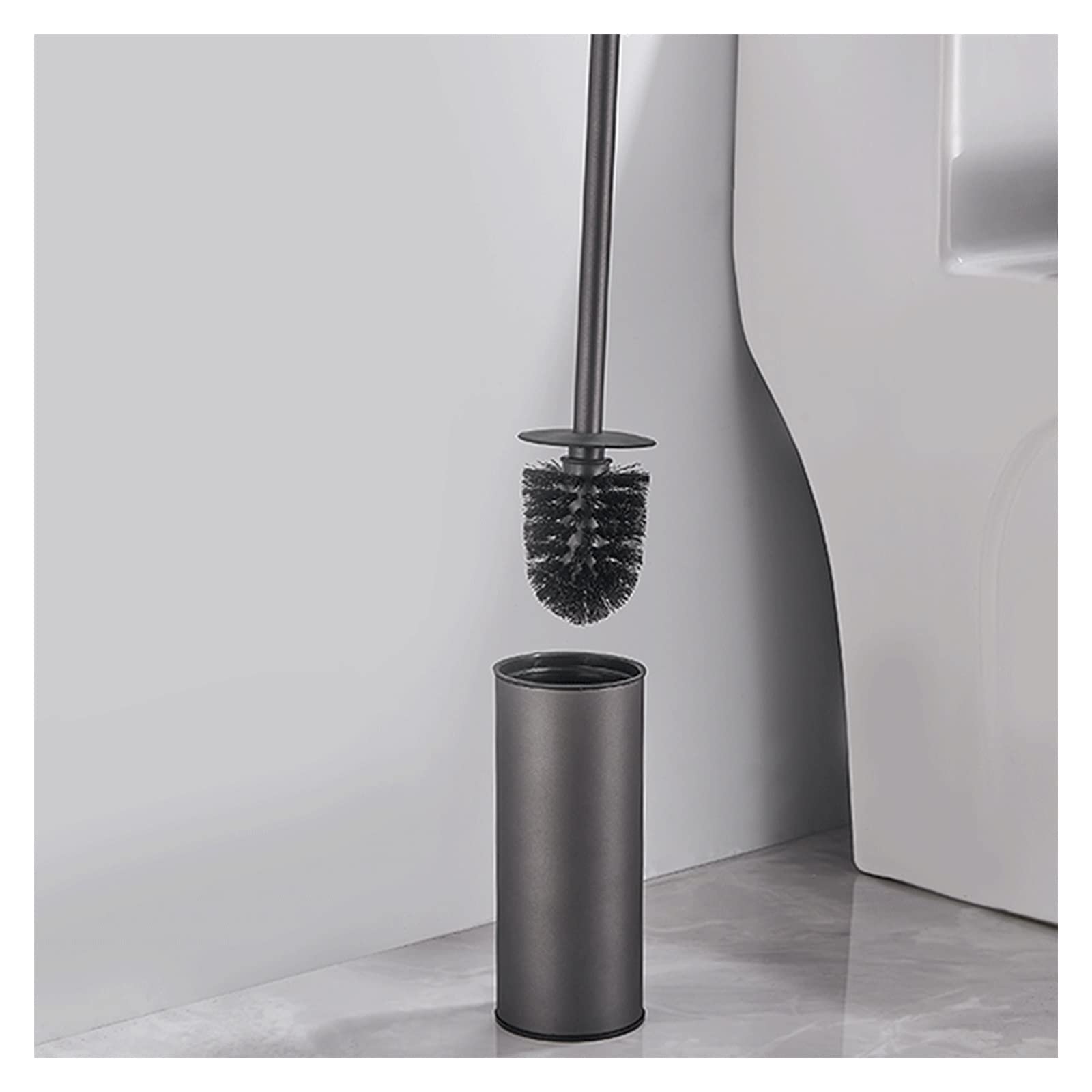 Scopino Spazzola igienica grigia igonetta igienica montata a parete in acciaio inossidabile portabulica portapacchi for la spazzola for servizi igienici for la spazzatura for bagno Toilet Accessori